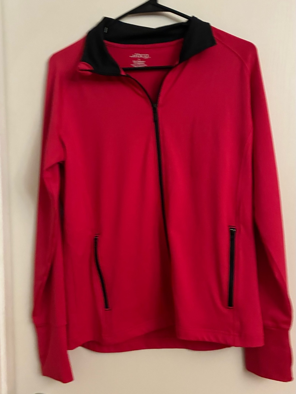 BCBG hot pink Zip-Front Utility Jacket with Black Collar